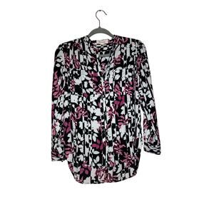 Two By Vince Camuto Abstract Floral Blouse Size XS Petite